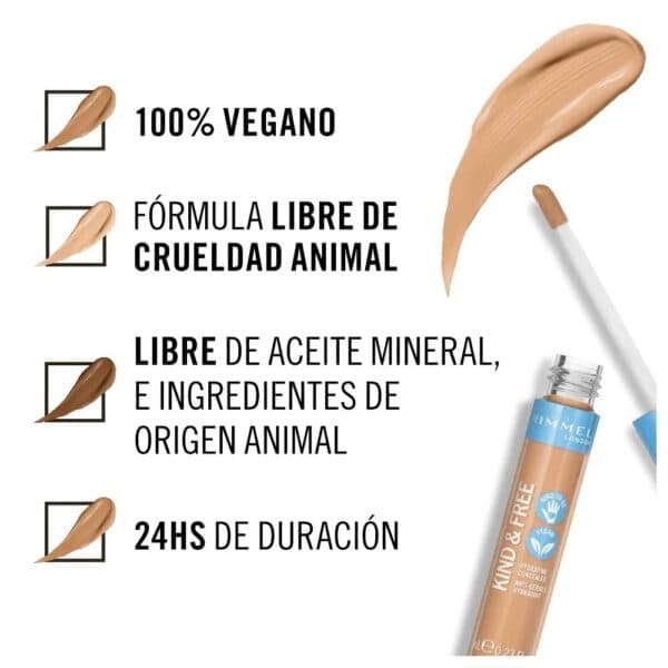 Corrector De Ojeras Rimmel Vegano Kind & Free Tono 020