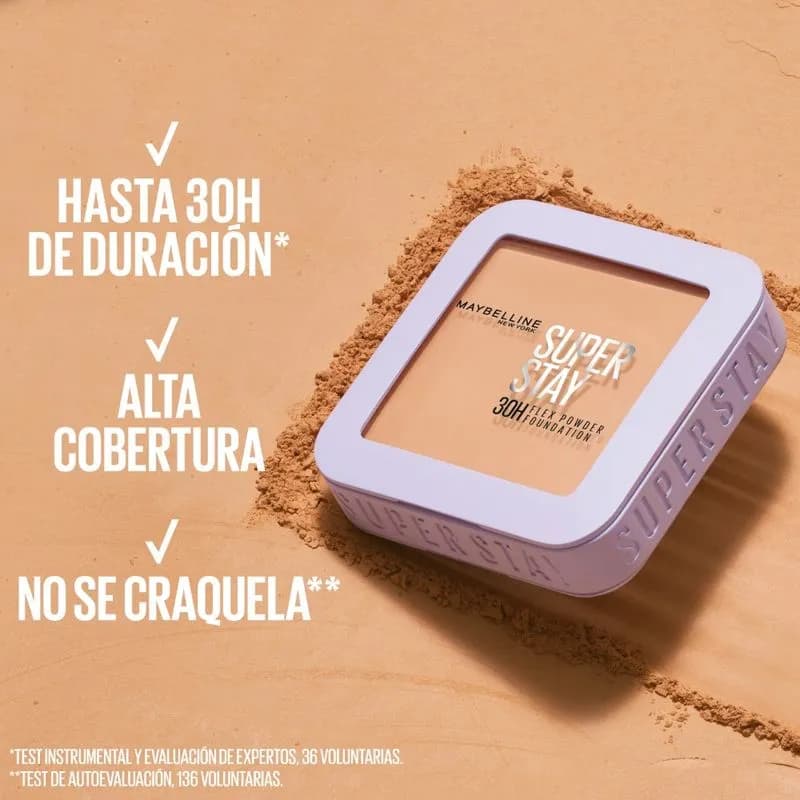 Base En Polvo Maybelline Super Stay 30H Flex Tono 220