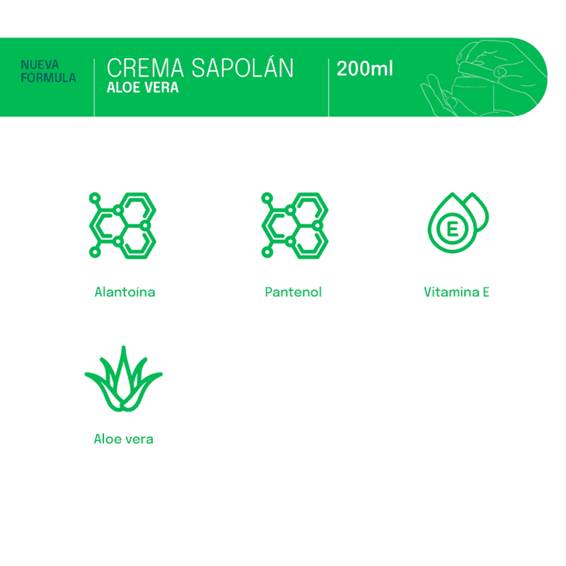 Crema Sapolán Aloe Vera x 200ml.