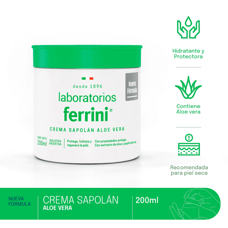 Crema Sapolán Aloe Vera x 200ml.