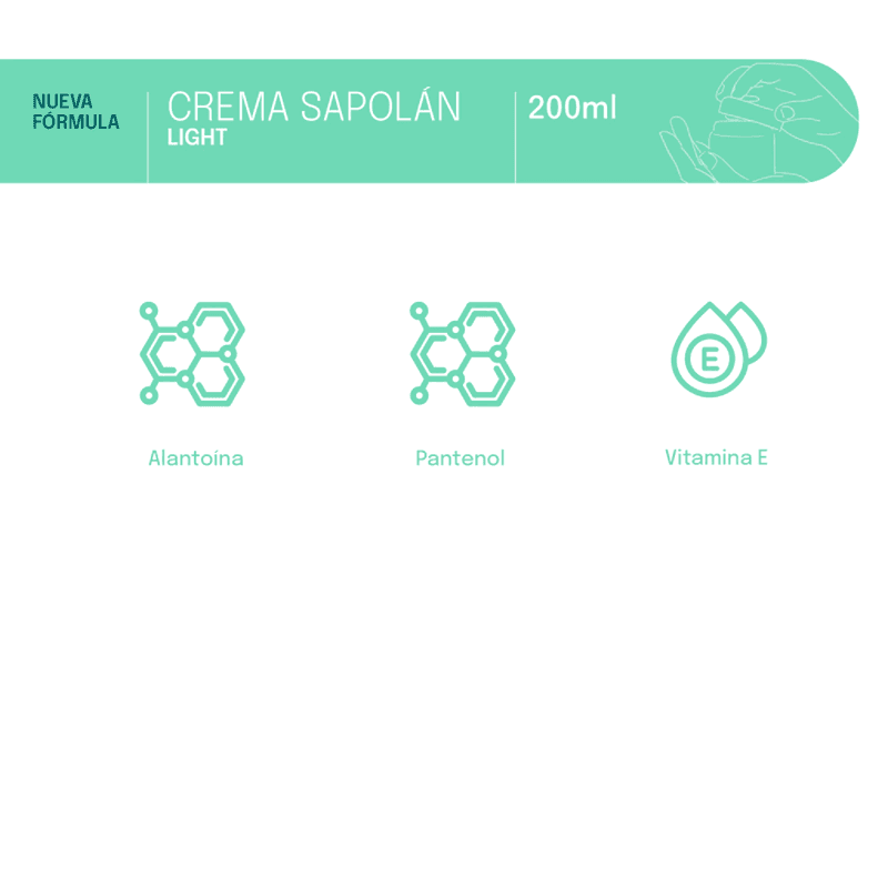 Crema Sapolán Light x 200ml.