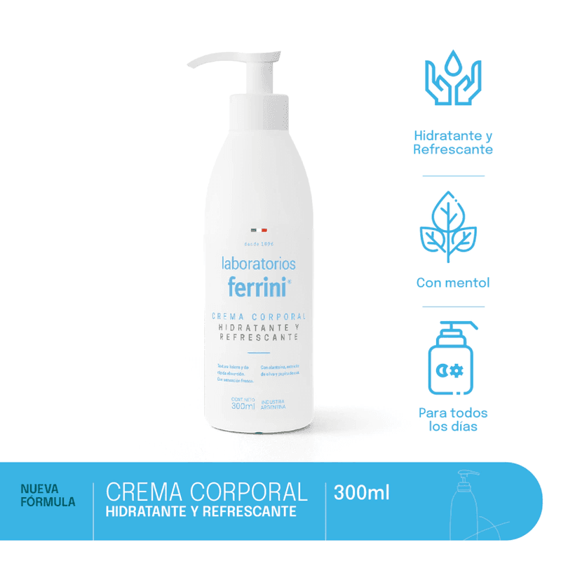 Crema Corporal Hidratante Y Refrescante x 300ml.
