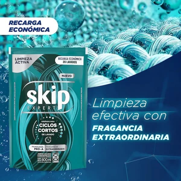 Jabón Líquido Concentrado Limpieza Activa Doypack x 800ml.