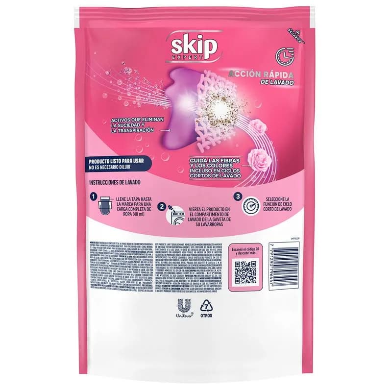 Jabón Liquido Concentrado para Ciclo Corto Sikp Cuidado Activo Doypack x 800ml.
