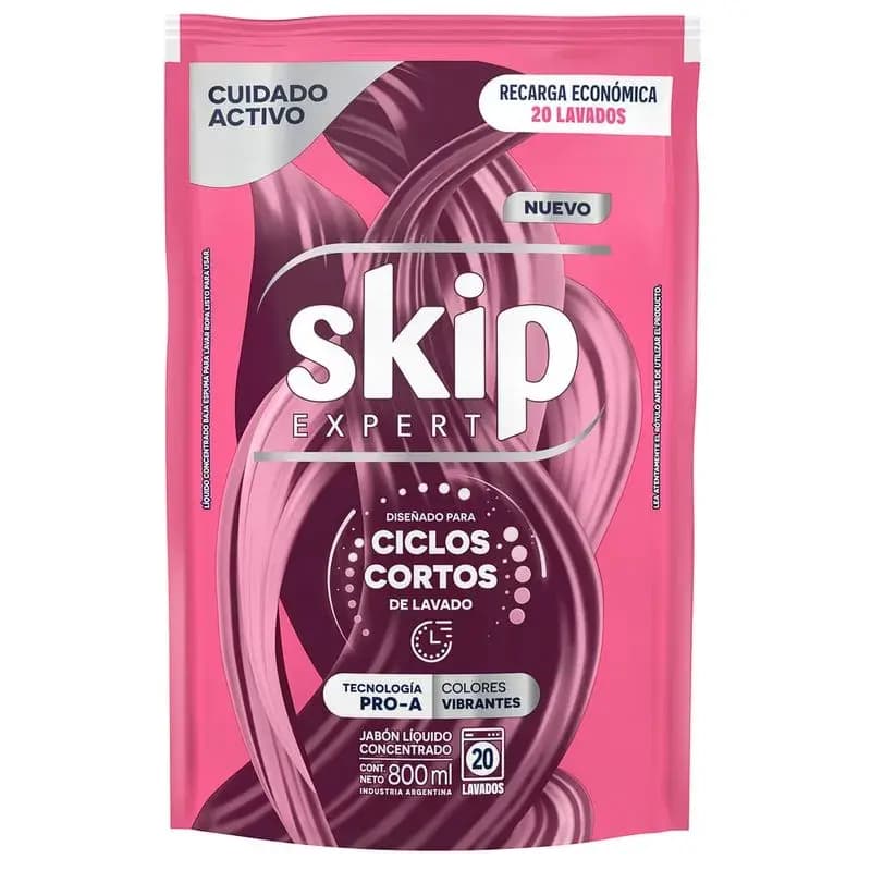 Jabón Liquido Concentrado para Ciclo Corto Sikp Cuidado Activo Doypack x 800ml.