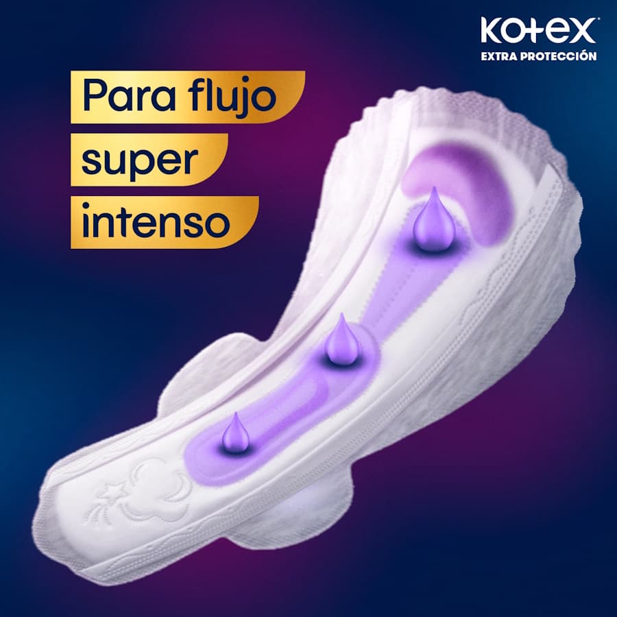 Toallas Femeninas Kotex Nocturna Larga x 20 un